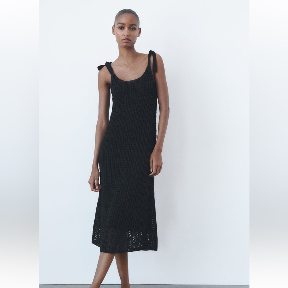 Zara Knotted strap knit dress